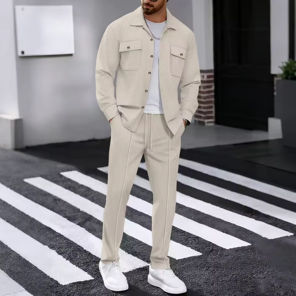 ensemble veste / pantalon Beige